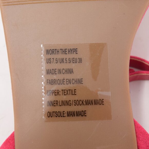 Shoe Dazzle Flat Sandals Worth The Hype Hot Pink 7.5 Studs Strappy New Toe Loop - Picture 9 of 12